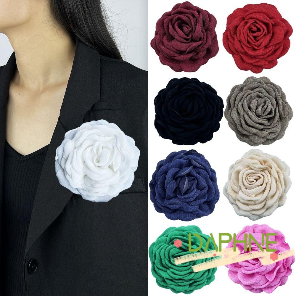 Alfinete De Lapela DA-FACC , Broche De Camélia De Flor Grande Estilo Francês , Acessórios Versáteis De Vestido Multicama