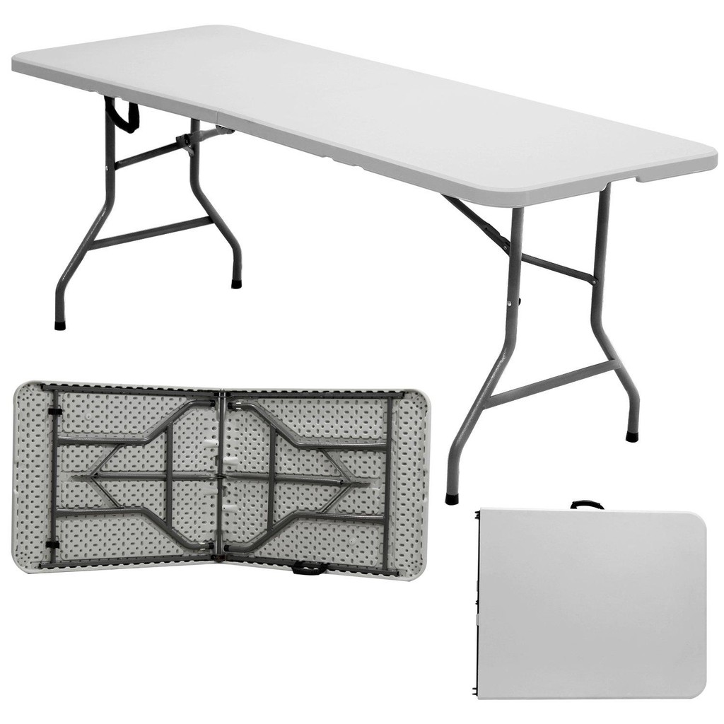 Mesa Dobrável Portátil Vira Maleta 1.80m Camping Praia em Oferta na Shopee