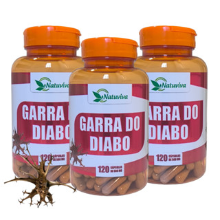 Garra do Diabo 120 Cáps 500mg Natuviva | Suplemento Natural | Kit 1, 2 ou 3 Frascos em Oferta na Shopee