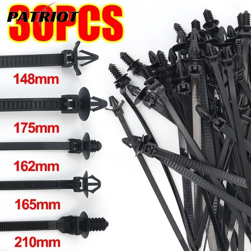 Abraçadeiras De Nylon Resistentes , Clipes De Carro Autotravantes A UV Para Fiação/Reparação Automotiva , 10/20/30 Peças