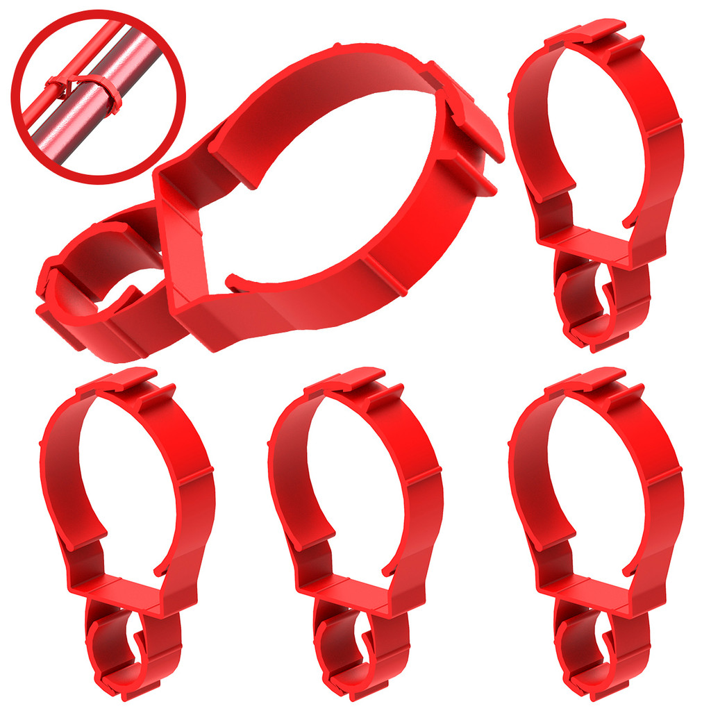 Kit 5 Abraçadeira Dupla 3/4 - 2.1/2 Polegada de PVC Fixar Conduíte