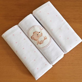 Kit 3 Cueiros Flanelados 50 cm x 80 cm Bublim Sonhos em Oferta na Shopee