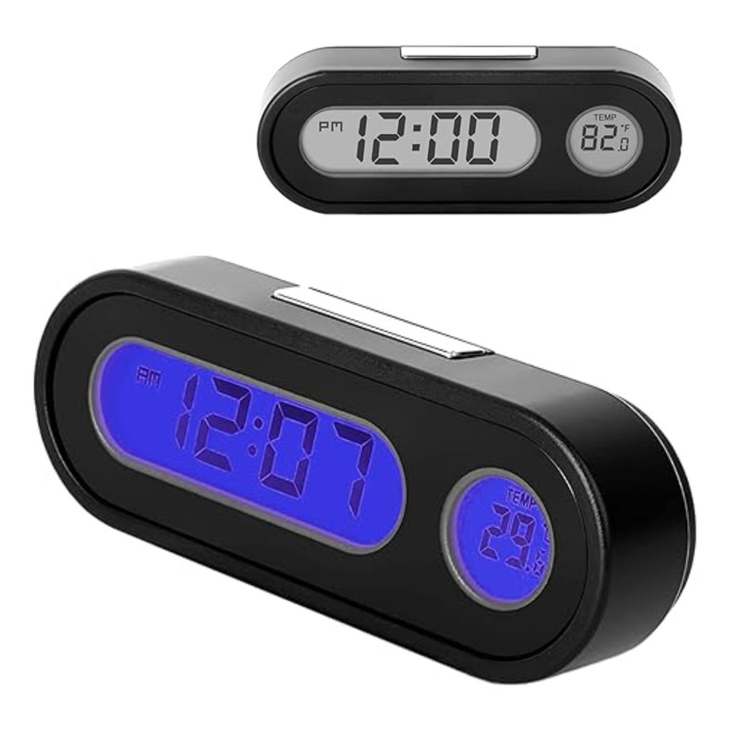 Relógio E Medidor Temperatura Carro Automotivo Lcd Digital em Oferta na Shopee