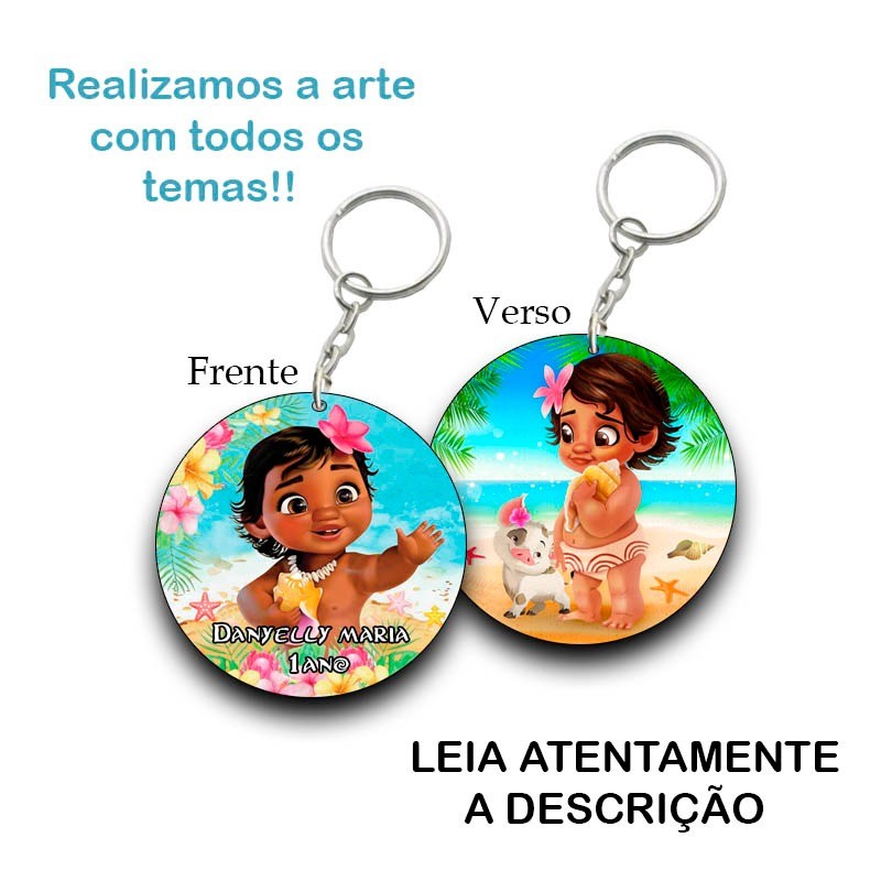 Kit Chaveiros Personalizados MDF Resinado p/ Lembrancinhas Aniversário, Chá de Bebê, Maternidade Temas Diversos