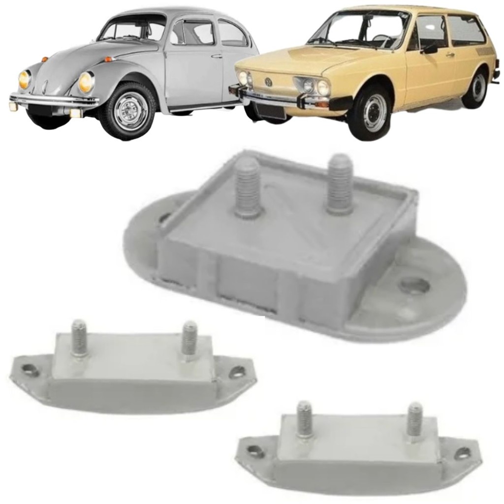 KIT 3 COXIM CALÇO DO MOTOR CÂMBIO FUSCA BRASILIA 1200 1300 1500 1600 1967 A 1994