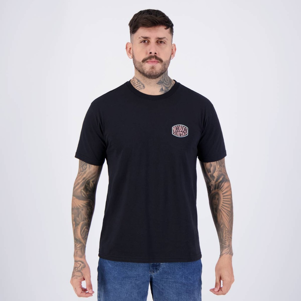 Camiseta Nicoboco Mike Preta em Oferta na Shopee
