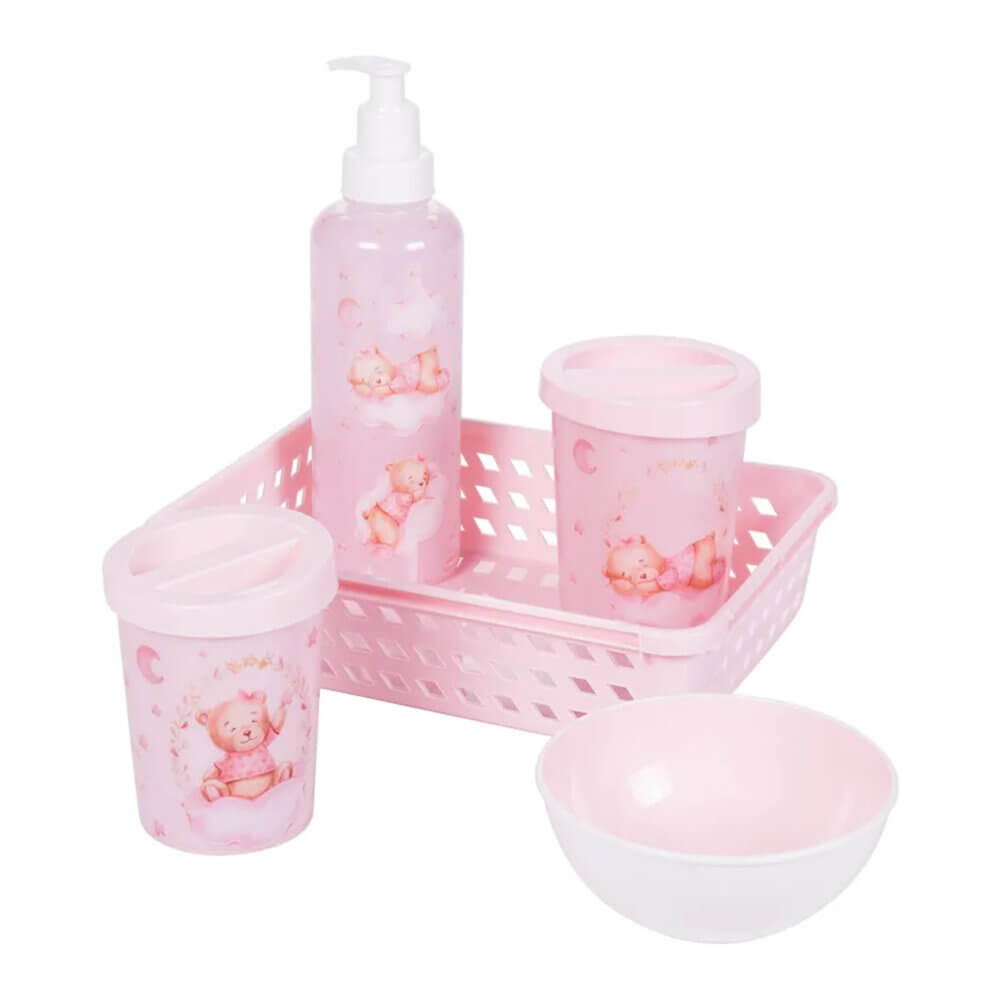 Kit Higiene Plasútil Menina - 5 Peças em Oferta na Shopee