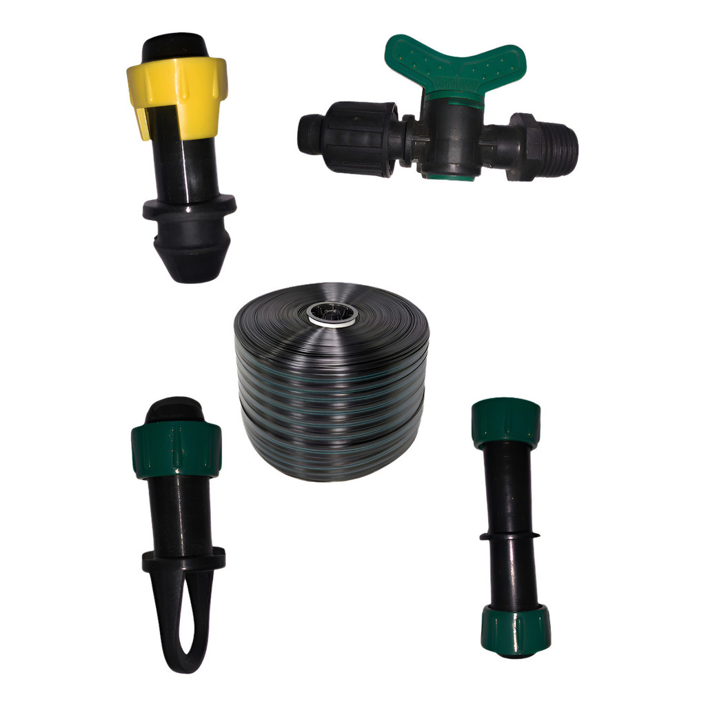 Kit Irrigação Gotejamento 100 Metros - 50cm + Conexões