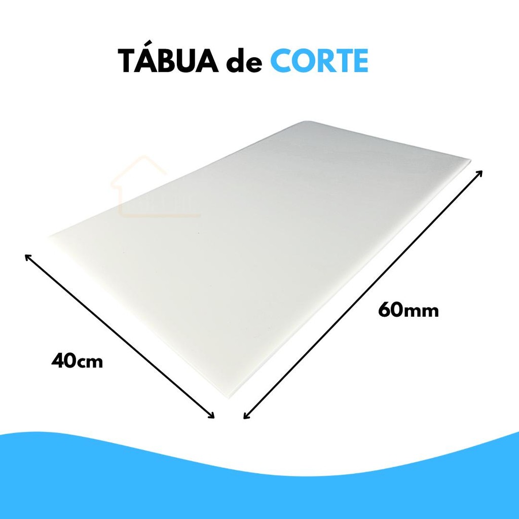 Tábua de corte Profissional Polietileno Carnes Legumes Verduras 60X40