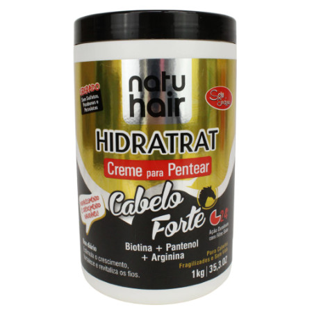 Creme para Pentear Cabelo Forte com Biotina, Pantenol e Arginina 1kg - NatuHair em Oferta na Shopee