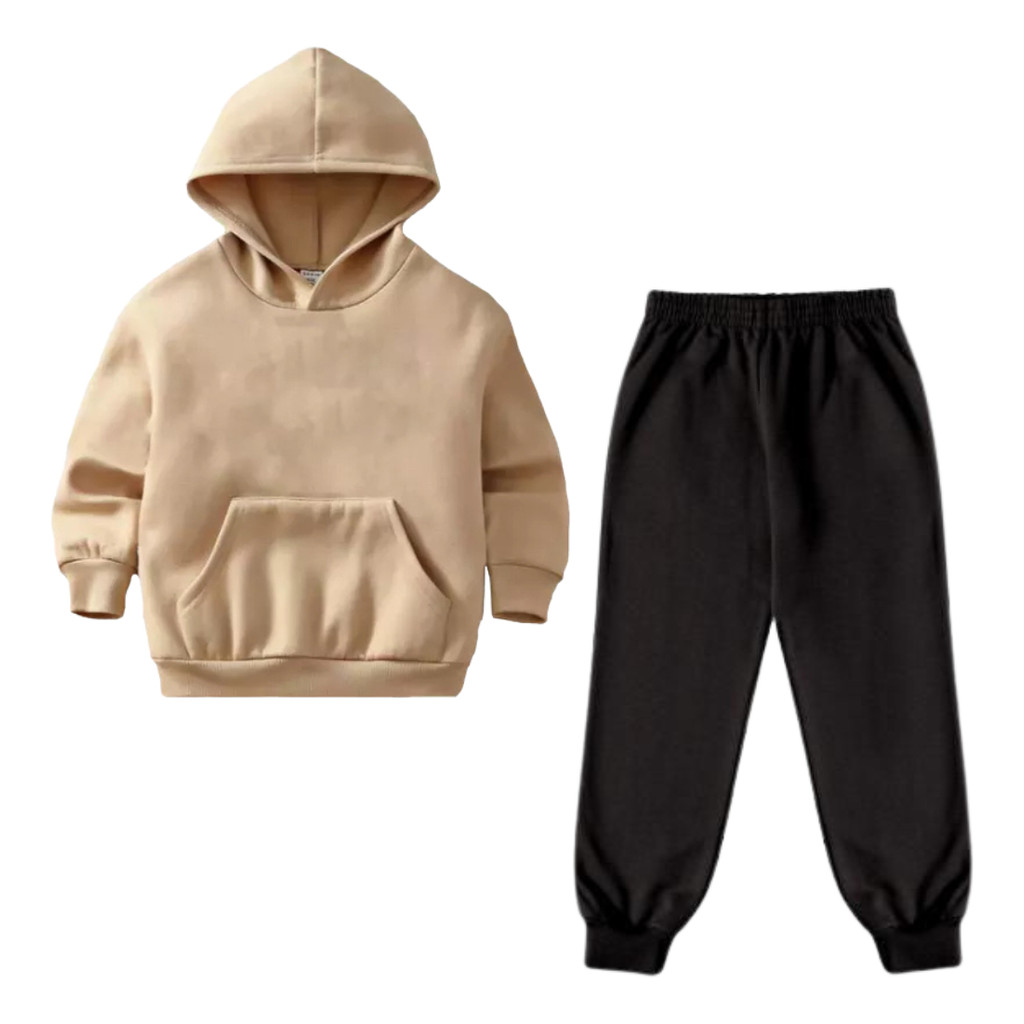Conjunto Infantil Moletom Canguru Com Calça Flanelada Quentinho