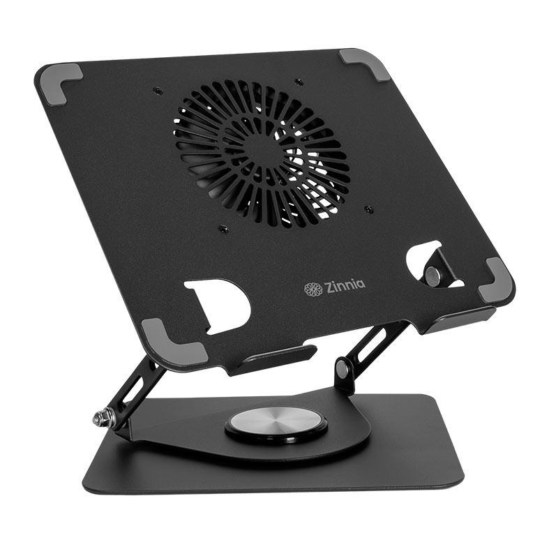 Suporte Base Refriferada Para Notebook Zinnia Aria, Ate 17.3 Pol, Com Fan, Preto, ZNO-ARI-AL01 · foto 2