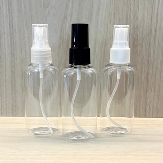 02 Frasco de plástico pet com borrifador spray 60ml oval