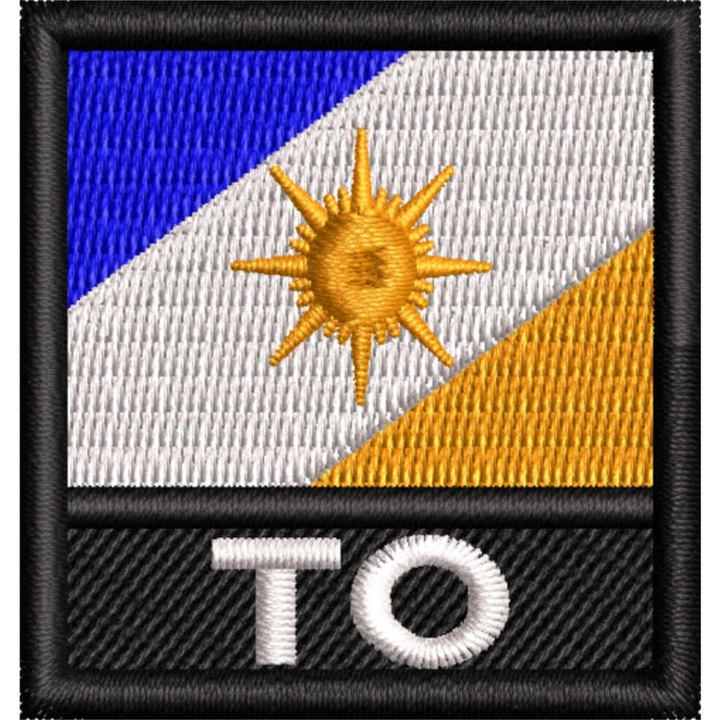 Bordado Patch Mini Bandeira Estado Tocantins Ban349