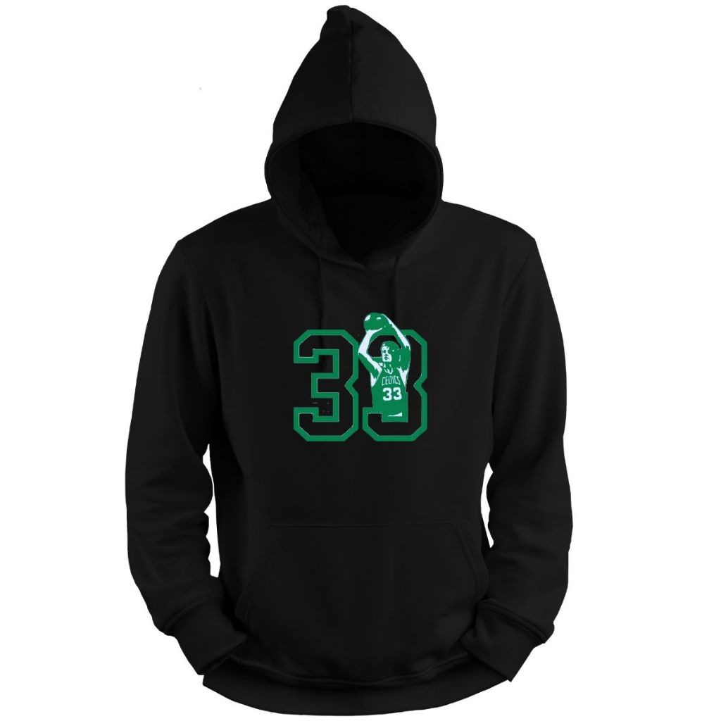 Blusa Moletom Capuz Basquete 33 Larry Bird Boston Basketball