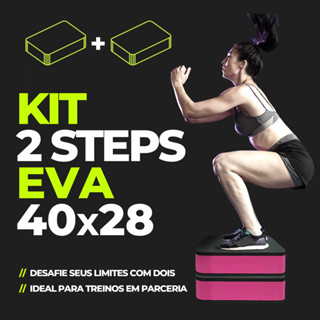KIT com 2 - Step Fitness EVA 40x28x10 em Oferta na Shopee