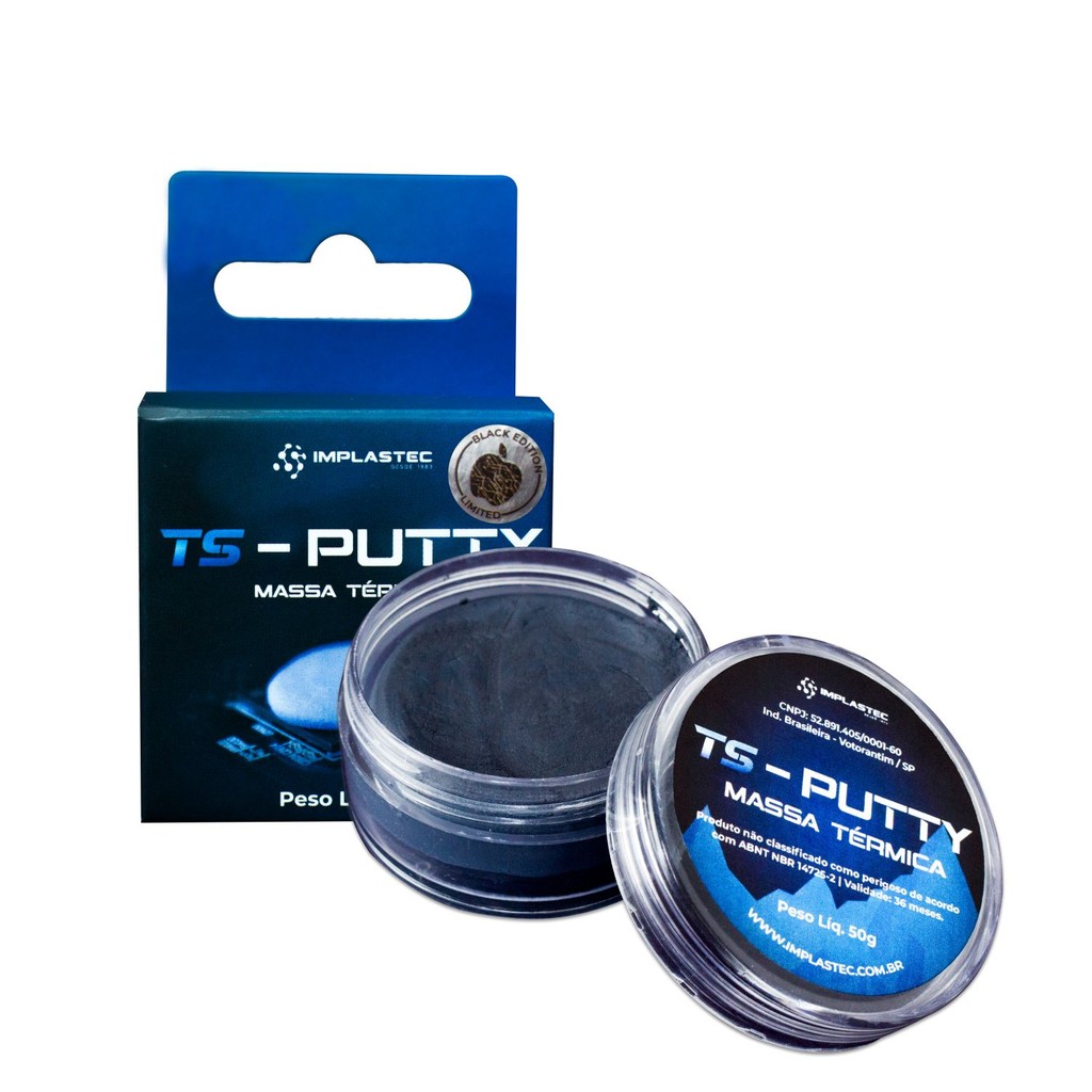 Massa Térmica TS Putty Black Edition 50g 12.8W/mK Substitui Thermal Pad GPU Placa de Vídeo Consoles