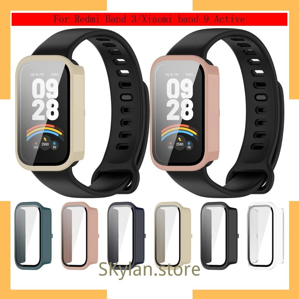 Capa protetora de tela para Redmi Band 3/Xiaomi band 9 Active, capa protetora geral HD para PC rígido