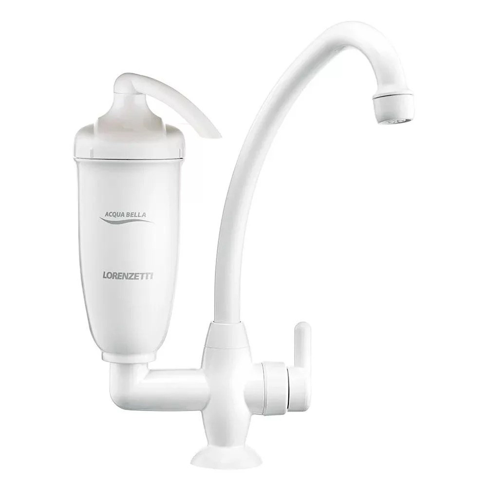 Torneira Acqua Bella Branca com Filtro Mesa Lorenzetti - Home & Living
