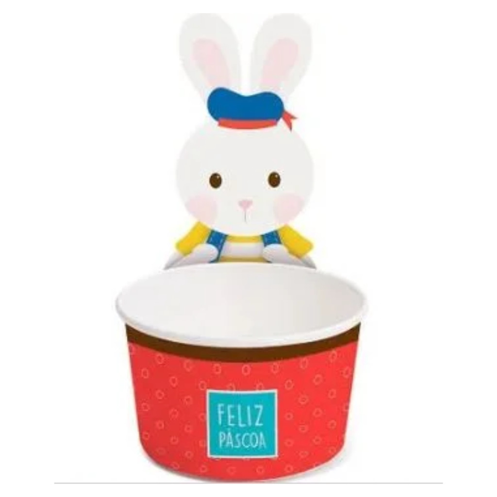 Copinho para Doces com Cinta 3 Coelhinhos - 08 unidades - Rizzo Embalagens em Oferta na Shopee