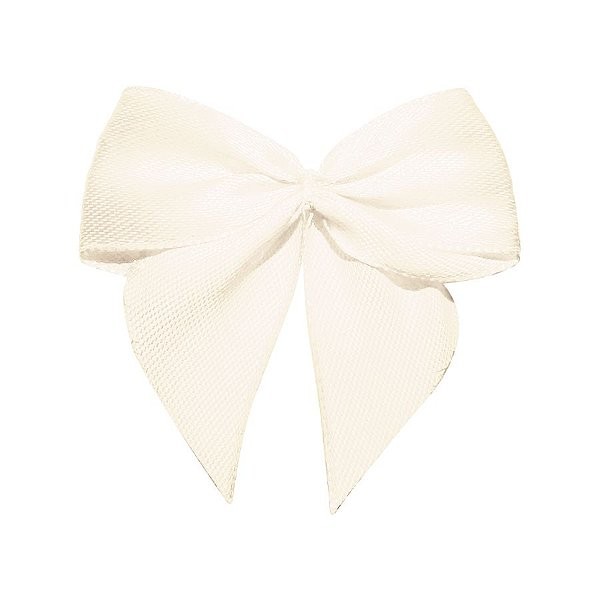 Lacinho Creme "off-white" Tipo Gravatão - Pct c/ 10 peças  - Rizzo