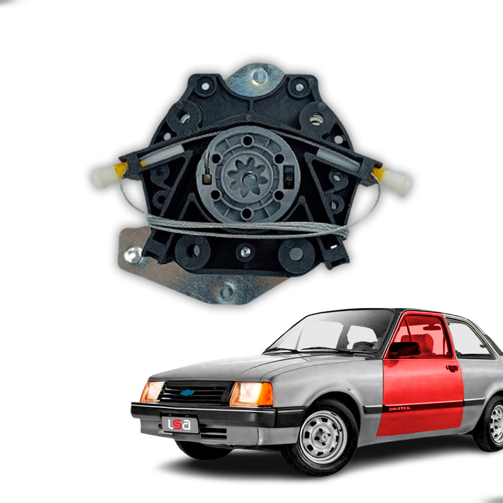 Elevador de Vidro Elétrico Chevette 2 portas 1983-1993 Aço Reforçado Silencioso Usa Motor de Lado Invertido