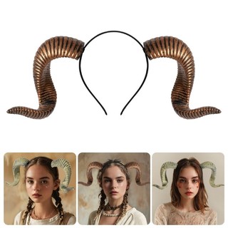 Quente Destacável Chifre De Cabra Hairband Traje De Halloween Adereços Punk Tema Evento