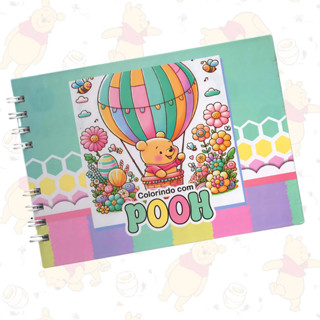 Livro De Colorir Ursinho Pooh 50 Folhas 180g Capa Dura PRONTA ENTREGA em Oferta na Shopee