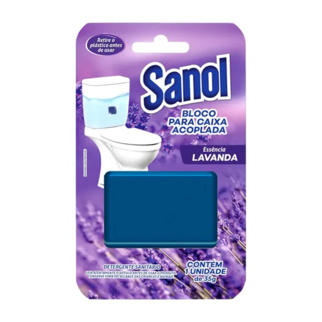 Bloco Sanitário para Caixa Acoplada Lavanda Sanol em Oferta na Shopee