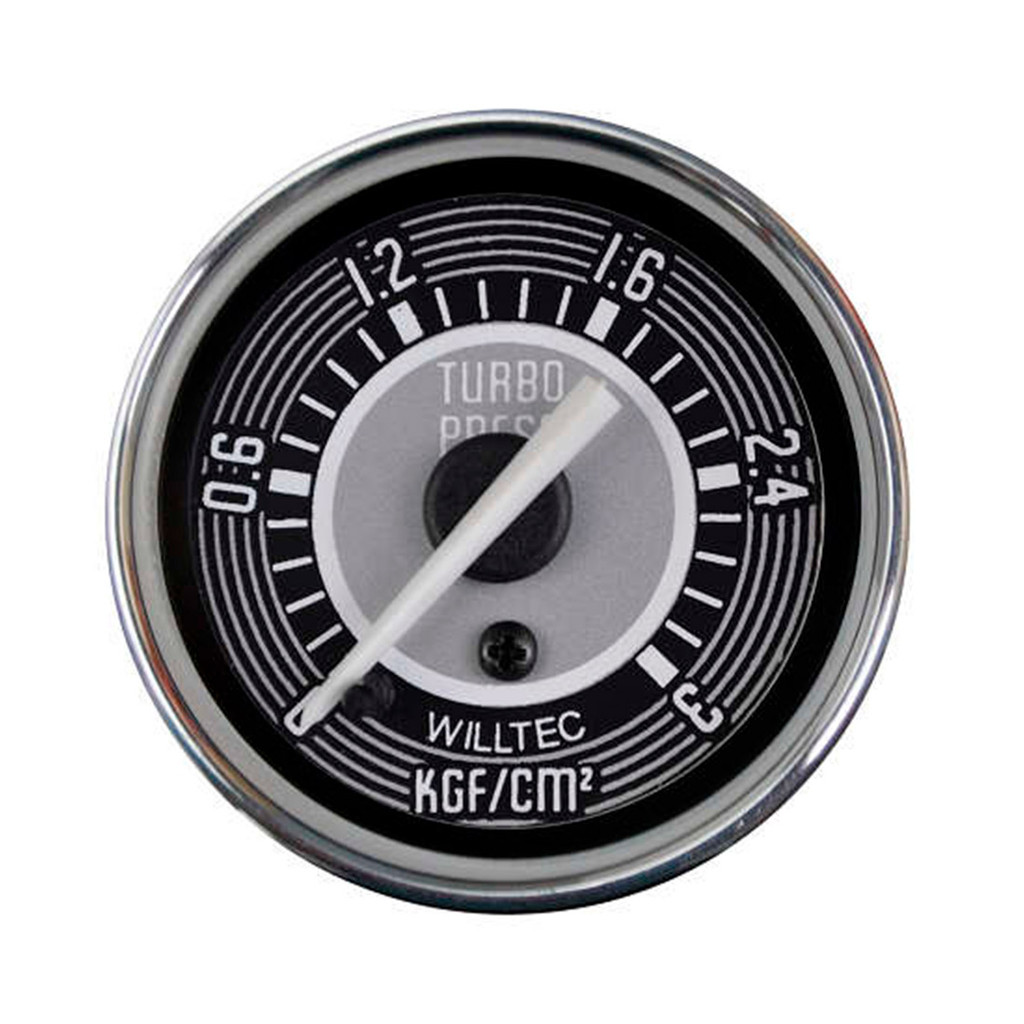 Manômetro Mecânico Pressão De Turbo 0-3kgf/cm² Preto Fusca