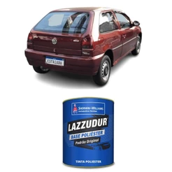 TINTA AUTOMOTIVA POLIESTER VERMELHO MONTE REY PEROLIZADO 1998 VOLKSWAGEN 900ML LAZZUDUR