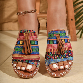 Tamanho Grande 2025 Verão Novo Estilo Chinelos Femininos Com Borla Boca De Peixe Sola Macia Sandálias Casuais China em Oferta na Shopee