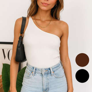 Blusa Feminina Uma Manga Ribana Canelada Cropped Forro Duplo Tendência em Oferta na Shopee