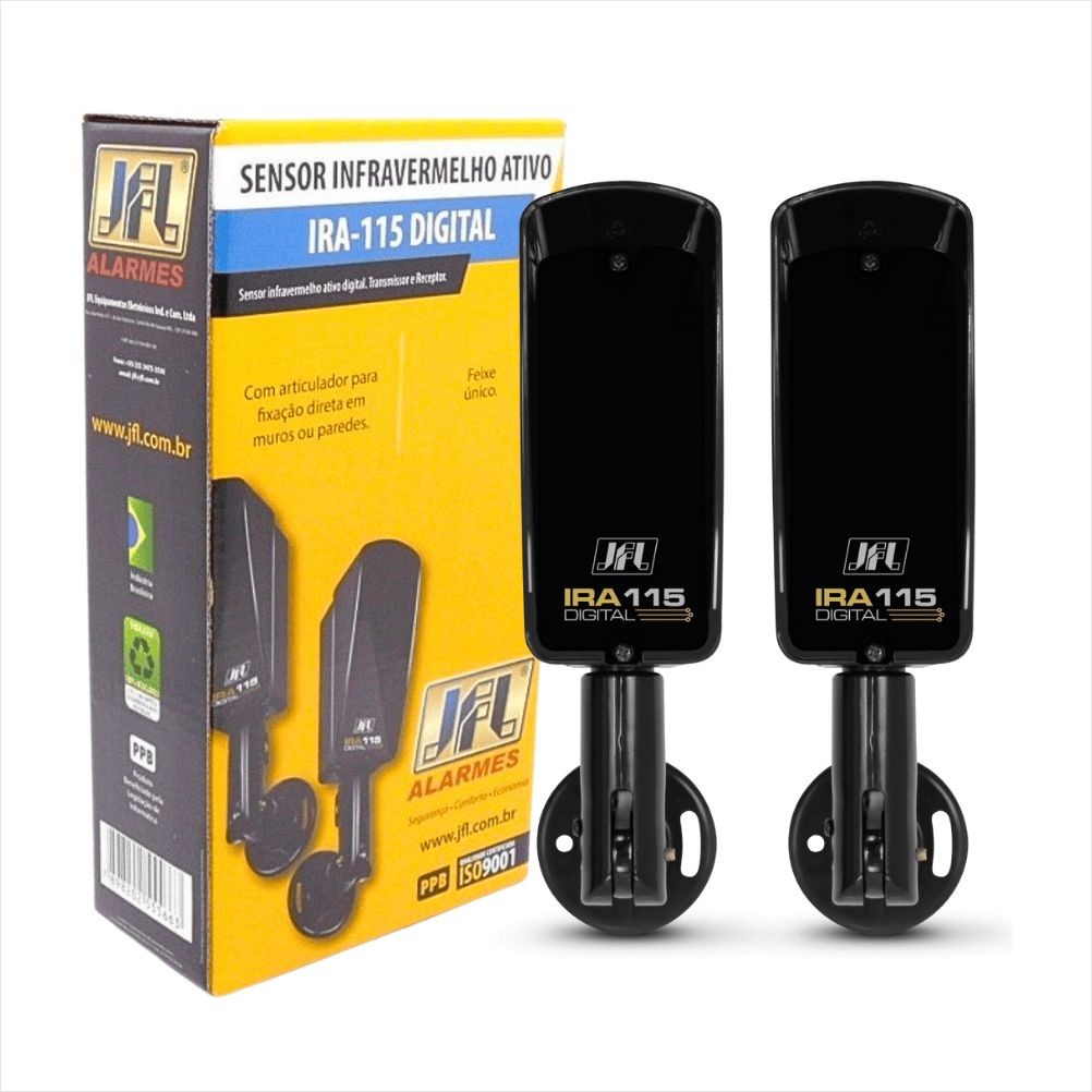 SENSOR INFRAVERMELHO ATIVO ALCANÇE 60 MTS IRA- 115 DIG JFL
