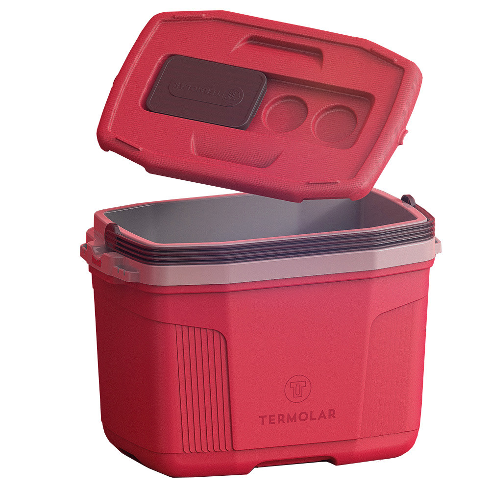Caixa Térmica Praia Pesca Camp 32 Litro Para 45 Lata Cerveja Refri ou 6 Litros Pet Vermelho Termolar em Oferta na Shopee