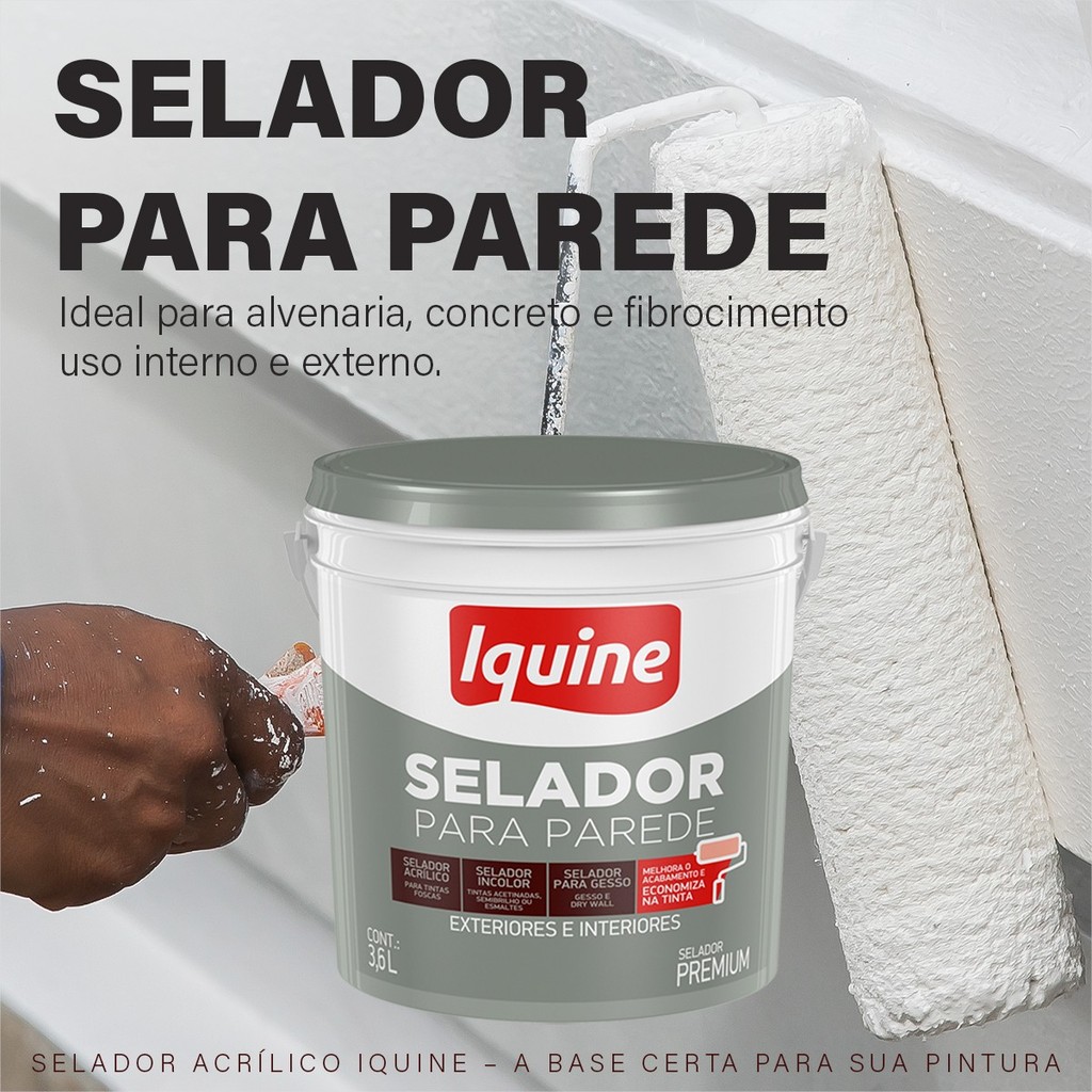 Selador Acrílico De Parede Branco 3,6 Iquine