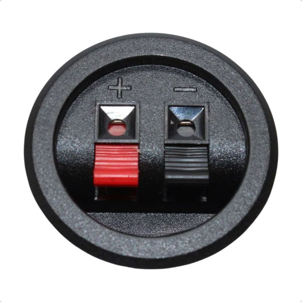 Terminal Conector Borne Redondo para Caixa de Som Automotiva Instalação Fácil e Conexão Segura