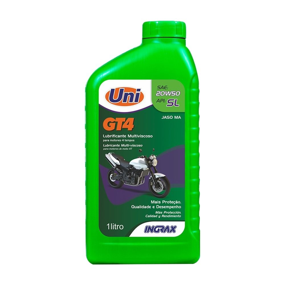 Óleo Lubrificante Uni GT4 Mineral 4T 20W50 1L - Embalagem com 12 Unidades em Oferta na Shopee