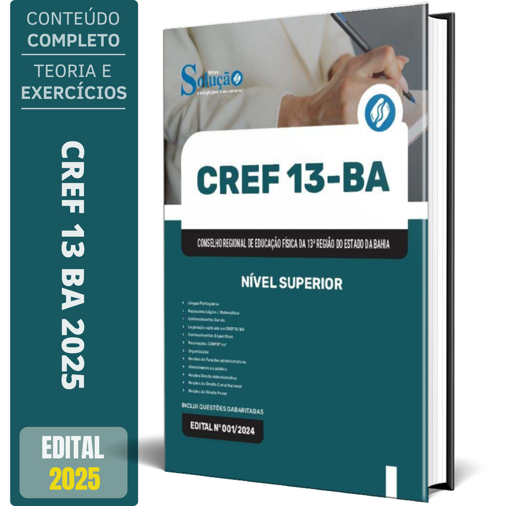 Apostila CREF 13 BA 2025 - Nível Superior