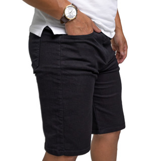 Shorts Bermuda Jeans com Elastano Masculina PRETA LISA Estilo Casual Sarja Slim Reta Premium Envio Imediato em Oferta na Shopee