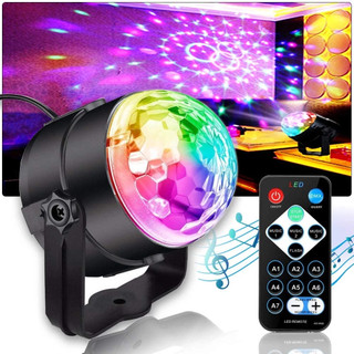 Mini Globo Projetor Jogo de Luz Giratorio Festa Balada Dj Led Rgb Aniversario Baladinha B…