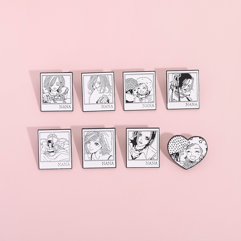 Clássico Japonês Anime Meninas Oosaki Nana Broche Pinos Dos Desenhos Animados De Metal Crachá Mochila Acessórios Present em Oferta na Shopee