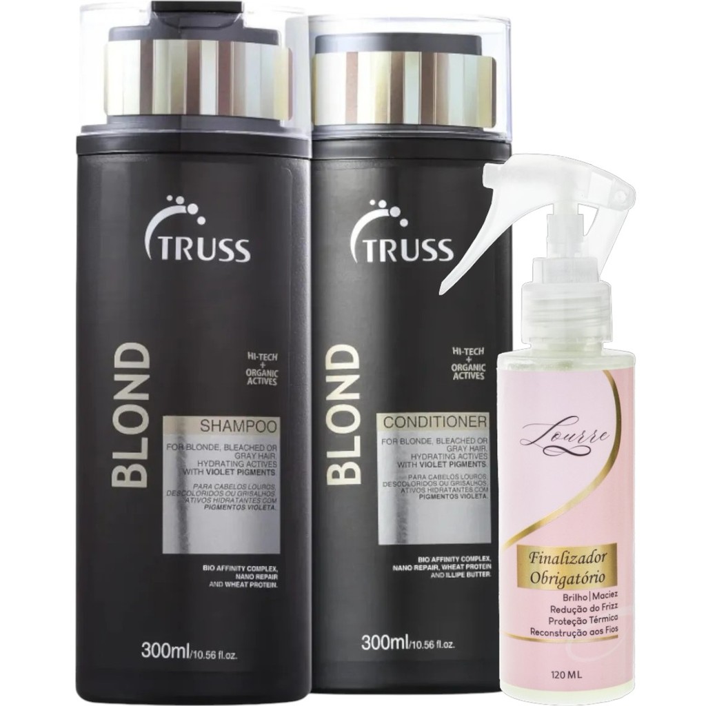 Kit Truss Blond Shampoo + Condicionador 300ml + Finalizador Obrigatório Lourre 120ml