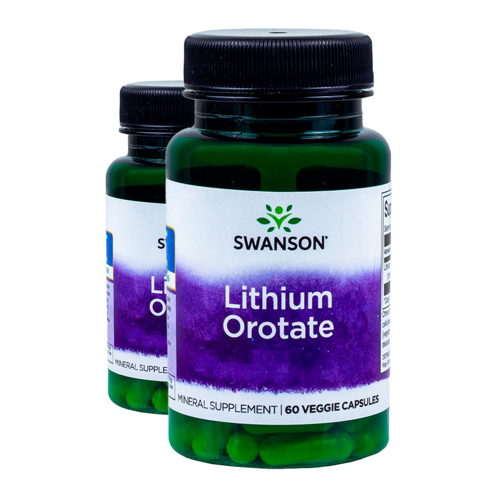 SWANSON KIT 2x Orotato de Lítio 60 Veg Cápsulas Made in Usa em Oferta na Shopee