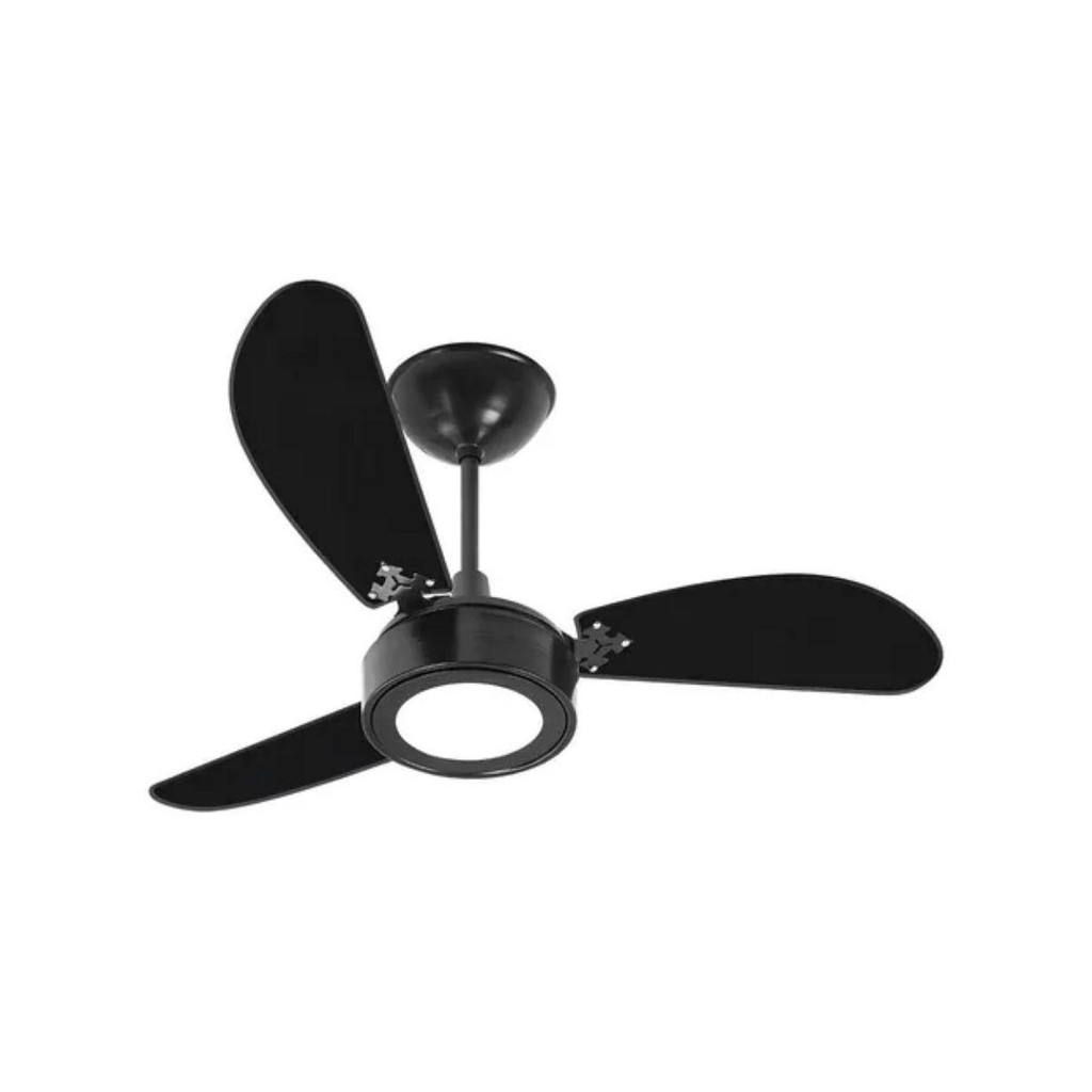 VENTI DELTA VENTILADOR TETO NEW LIGHT LED 3 P LQ 127 V PRETO C3V 383163