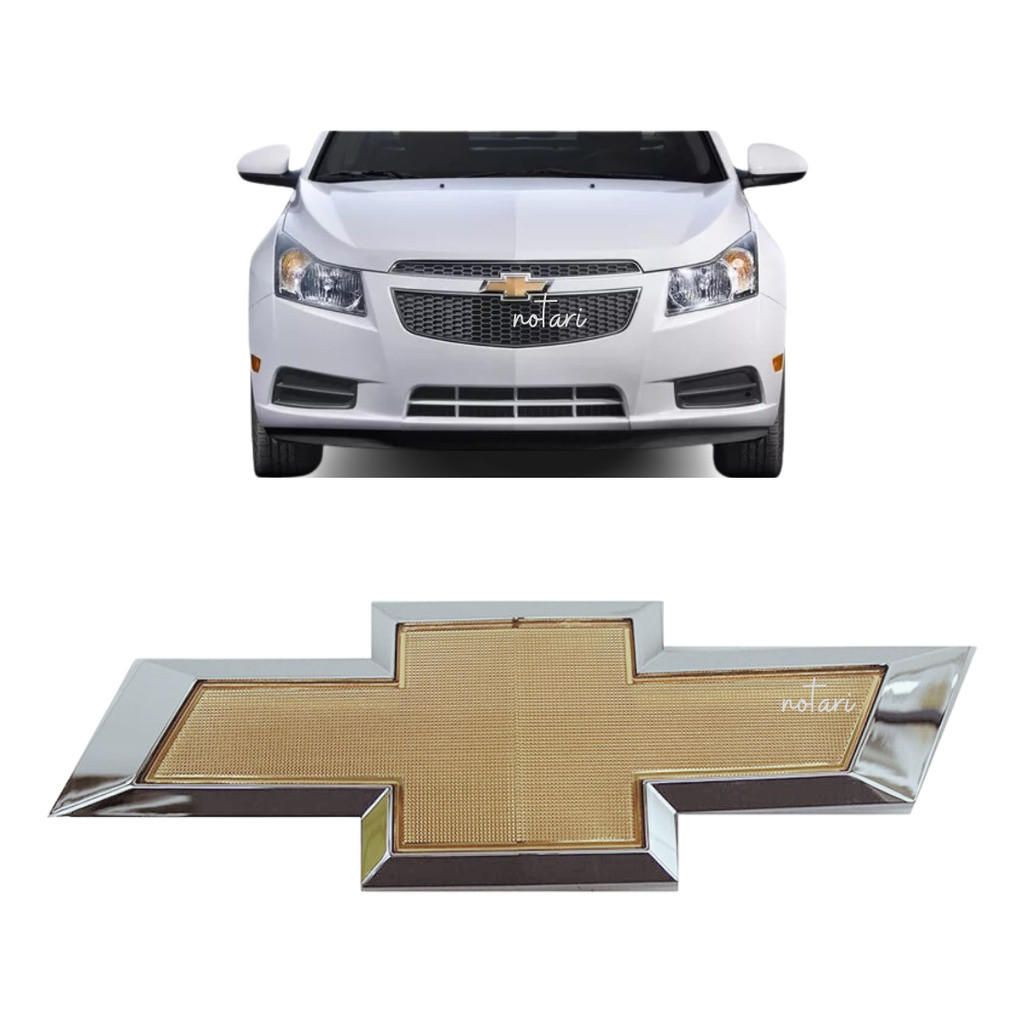 Emblema Grade Radiador Cruze 2012 2013 2014 Gravata Dourada