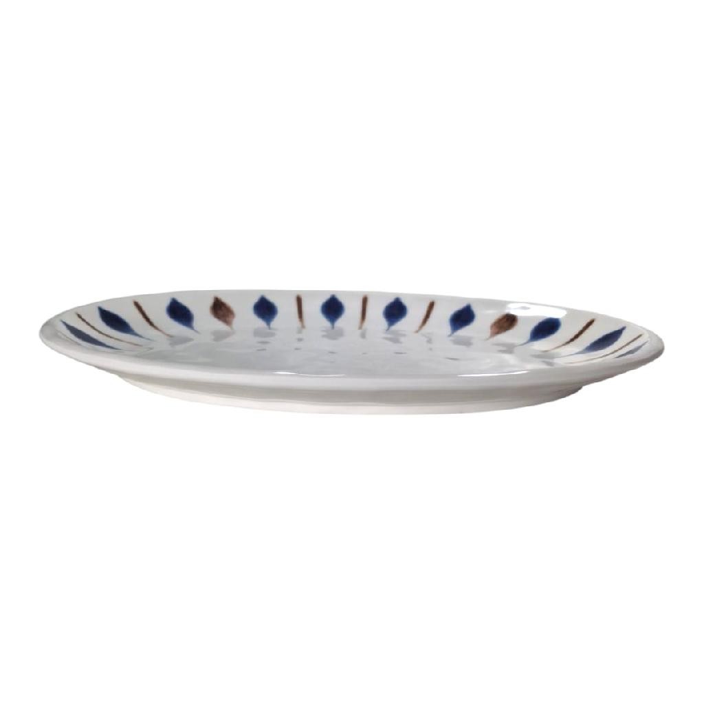 Travessa Prato Branco De Servir Melamina 32cm Grande Salada Embarcação Barco Hotel Navegação
