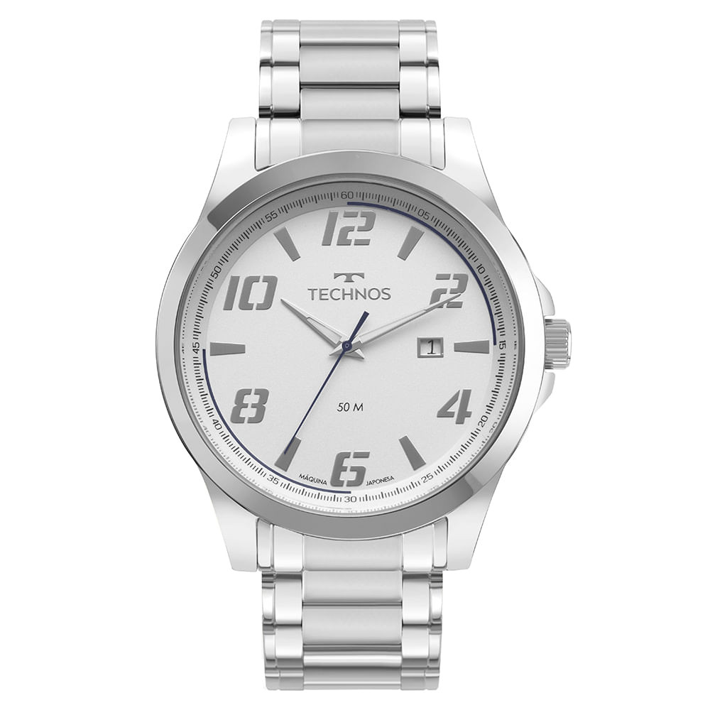 Relógio Technos Masculino Racer Prata - 2115UAG/1K em Oferta na Shopee