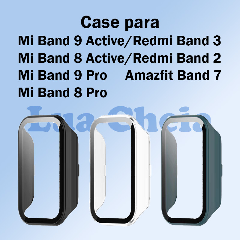 Lua cheia Case com película Para Redmi Band 2/3  Amazifit Band 7  Mi Band 8 Active/Pro Mi Band 9 Active/Pro em Oferta na Shopee