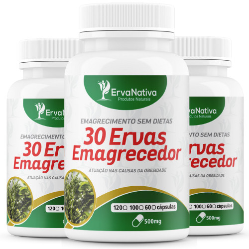 30 Ervas 500mg 300 Cápsulas | Erva Nativa em Oferta na Shopee